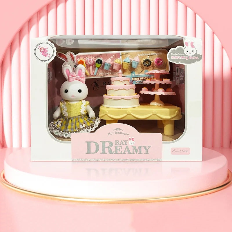 Little Rabbit Dresser Scene Playset – Simulation Modelling Toy Multi Cake Shop