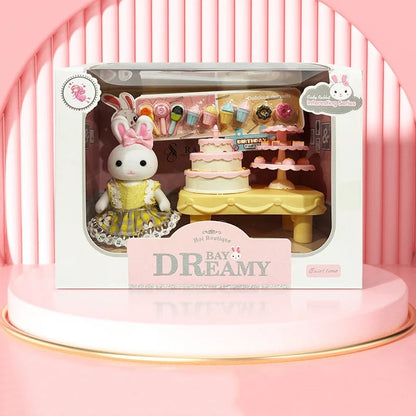 Little Rabbit Dresser Scene Playset – Simulation Modelling Toy Multi Cake Shop