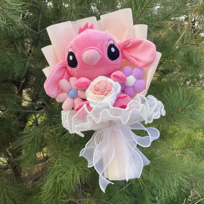 Plush Stitch Flower Bouquet | Cute Plush Gift Bouquet • Valentines Gift (35cm) Multicolor D