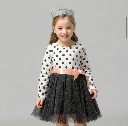 Girls Polka Dot Tulle Dress (Age 3-7YRS)