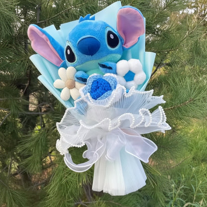 Plush Stitch Flower Bouquet | Cute Plush Gift Bouquet • Valentines Gift (35cm) Multicolor H
