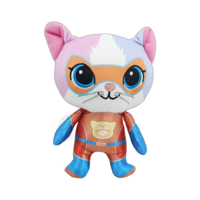 SuperKitties Plush Cat Team â€“ 18cm | Soft Hero Cat Plush Dolls Orange