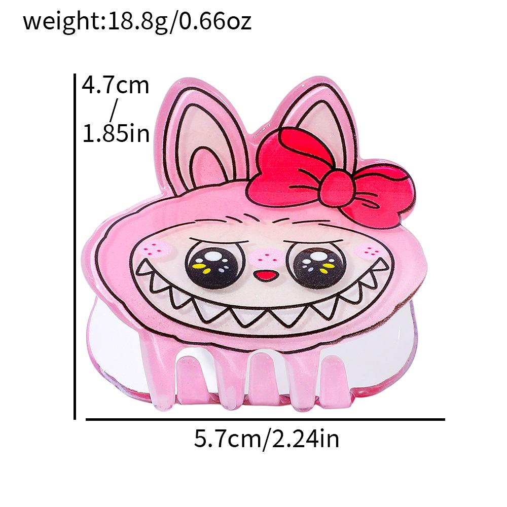 Labubu Acrylic Hair Claw Clip | Cute Cartoon Claw Clamp
