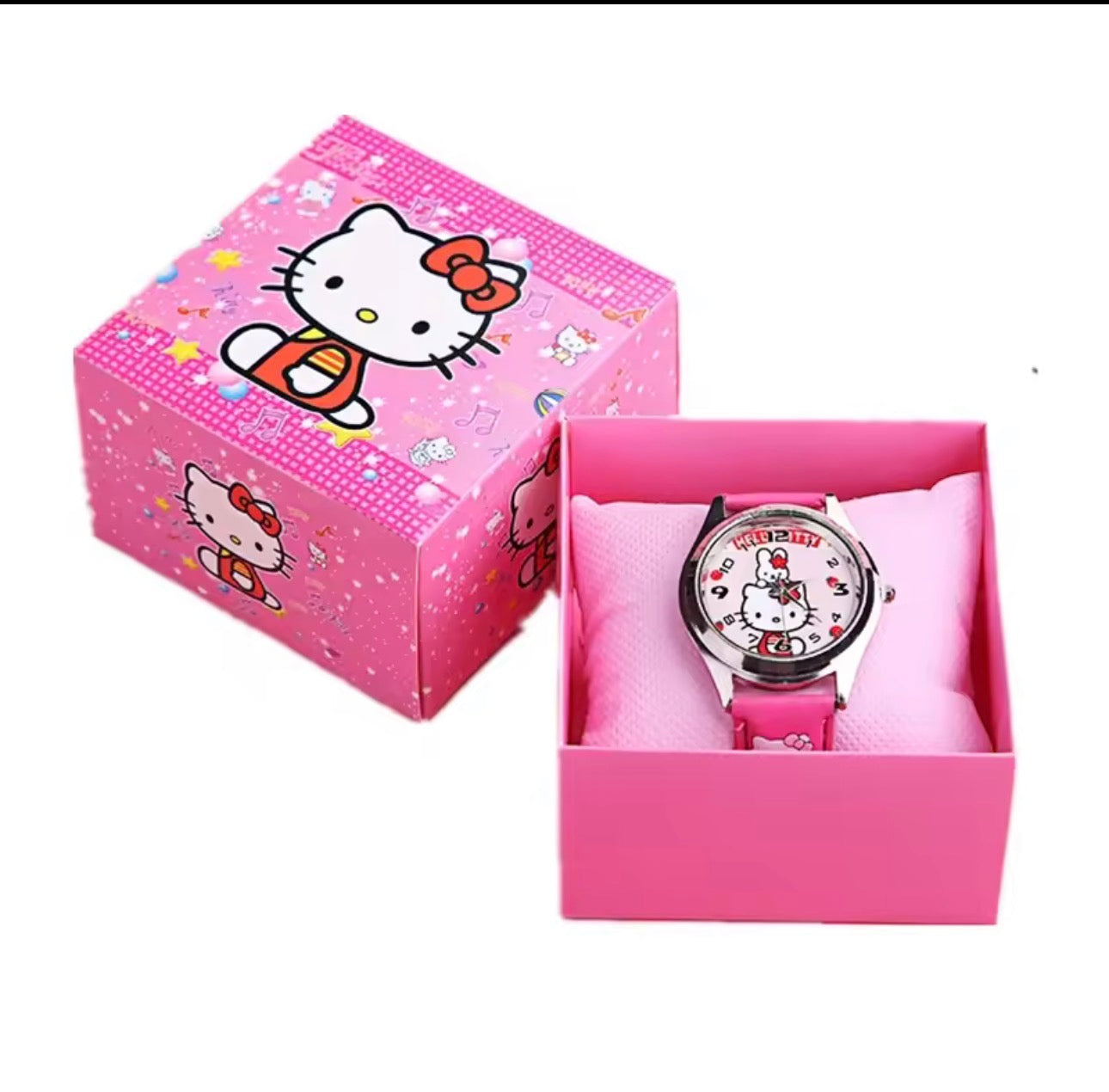 Children’s Character Watch & Gift Box Set – Disney, Marvel, Hello Kitty, LOL Surprise | Assorted Styles | Ages 3+ Multi Miss Kitty