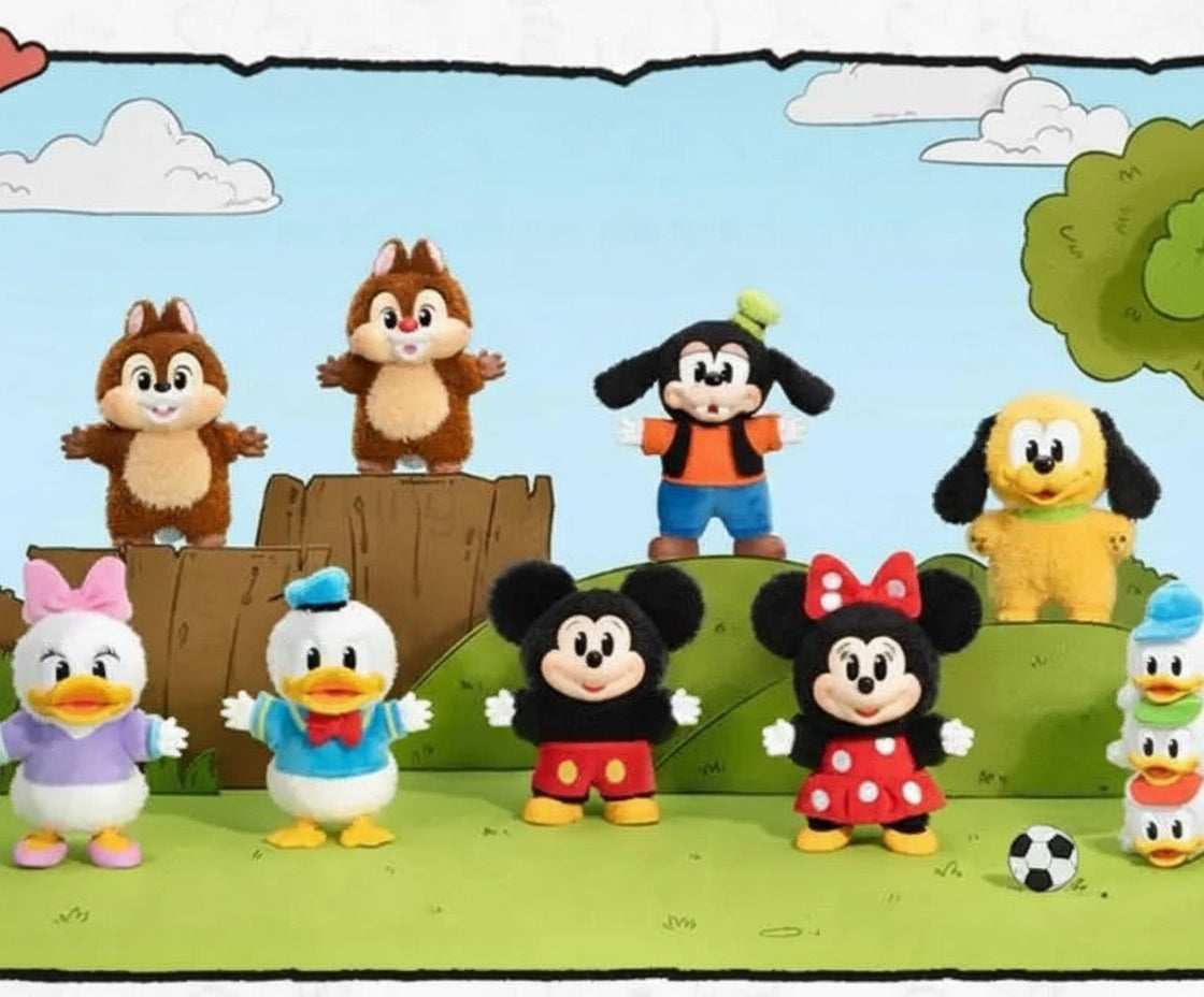 Pop Mart Mickey Family Cute Together Keychain Series blind box