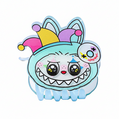 Labubu Acrylic Hair Claw Clip | Cute Cartoon Claw Clamp Turquoise
