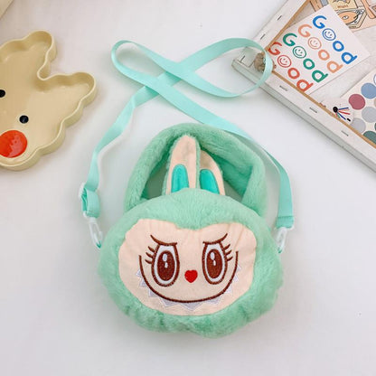 Labubu Party Rag Doll Bag Soft Girl Daily Versatile Messenger Bag Plush Rabbit Doll Bag
