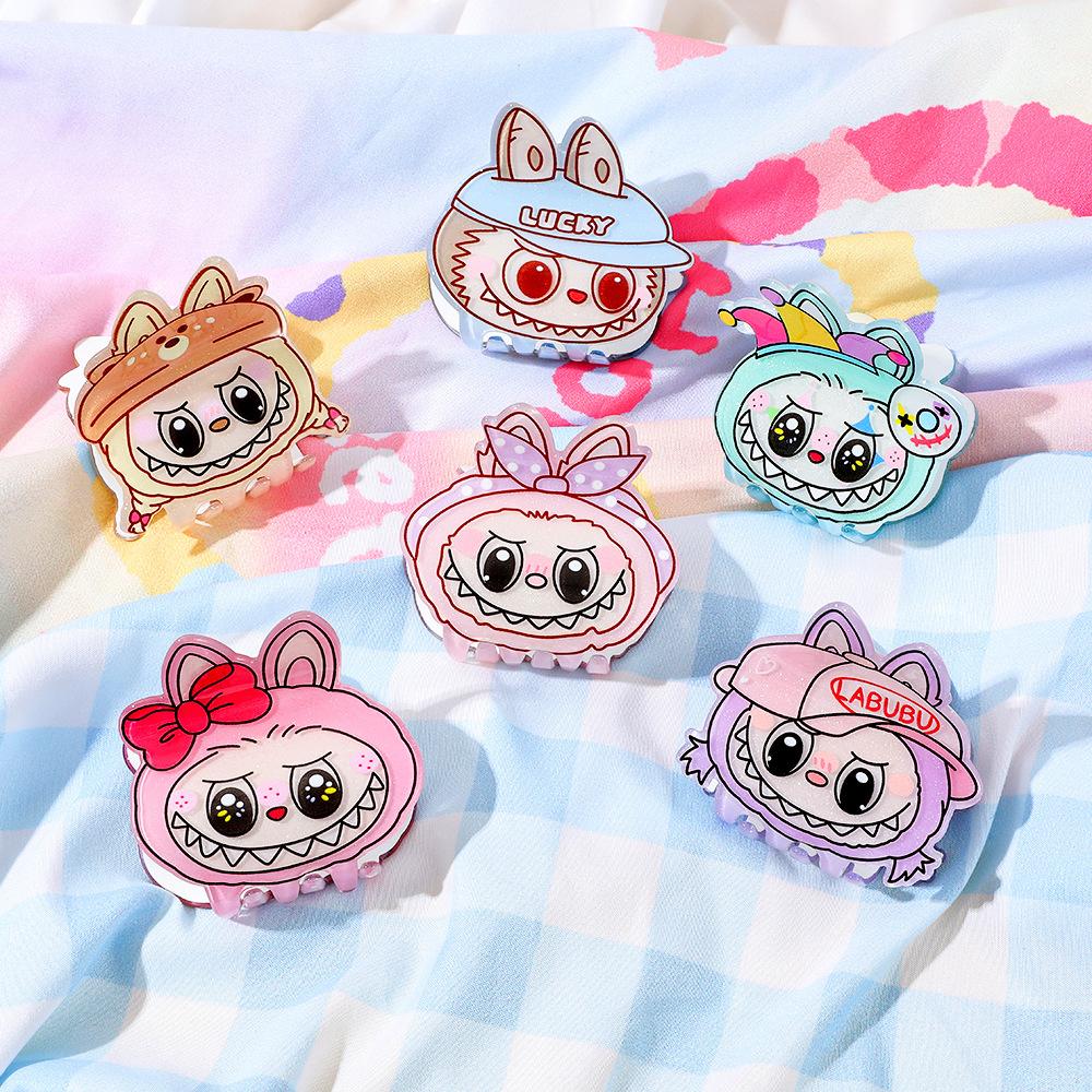 Labubu Acrylic Hair Claw Clip | Cute Cartoon Claw Clamp