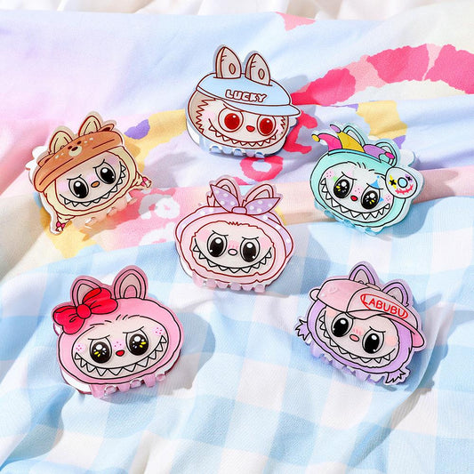 Labubu Acrylic Hair Claw Clip | Cute Cartoon Claw Clamp