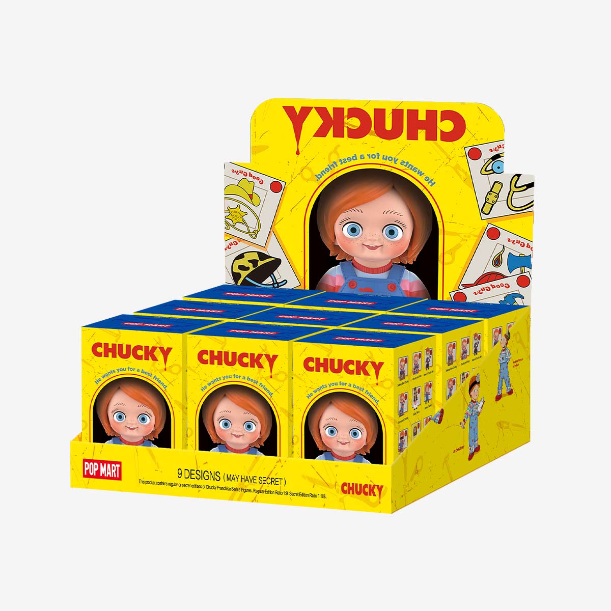 Chucky Franchise Series â€“ Blind Box Figures | Single Pack or 9-Piece Set | Horror Collectibles Multicolor 9 Pack