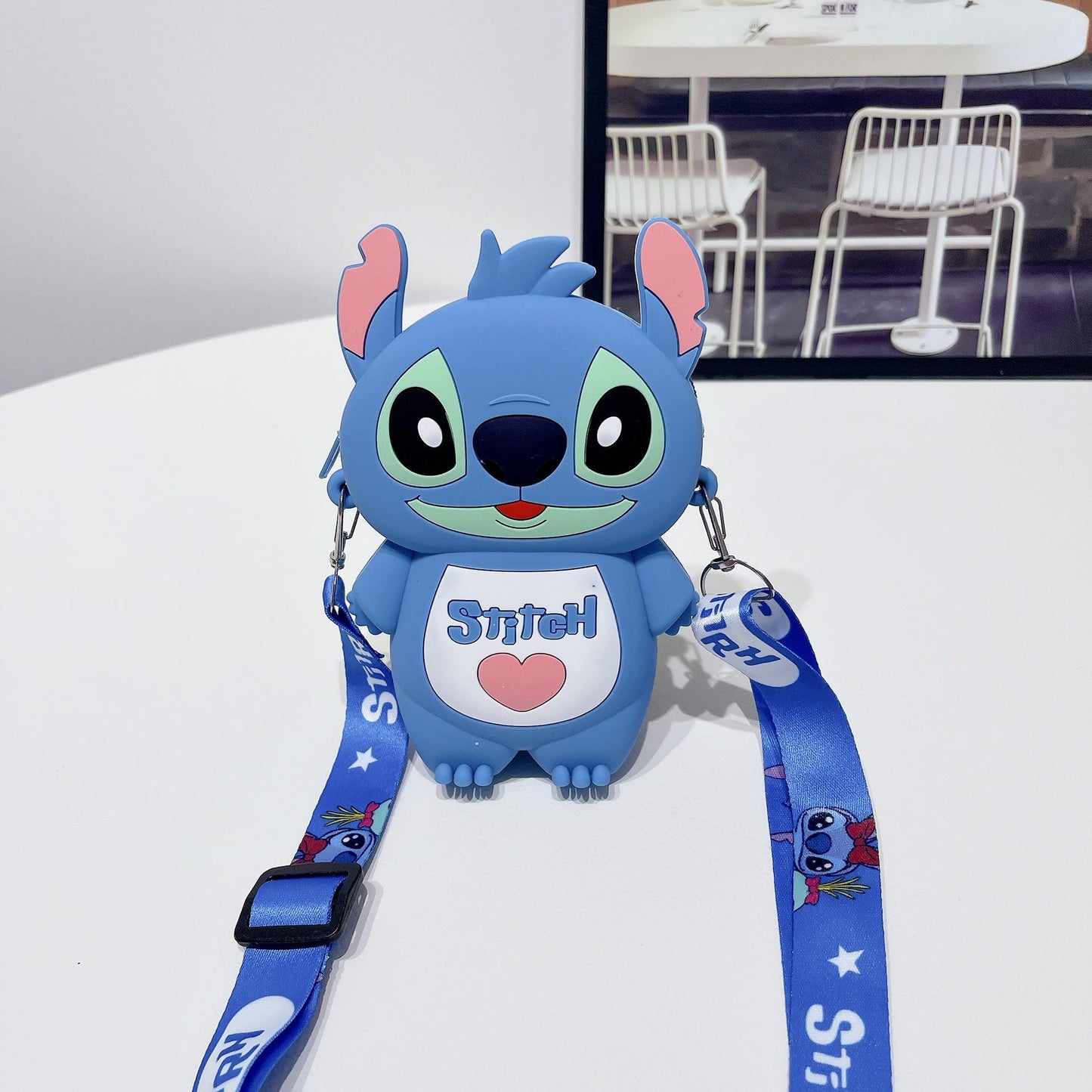 Stitch & Angel Silicone Wallet â€“ Kidsâ€™ Crossbody Coin Purse | Waterproof Character Bag Multicolor Stitch - B