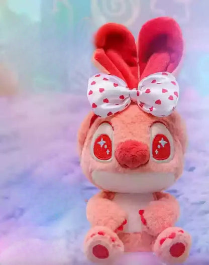 Disney Stitch Cosbi Plush Keychain Blind Box Rose Cherry