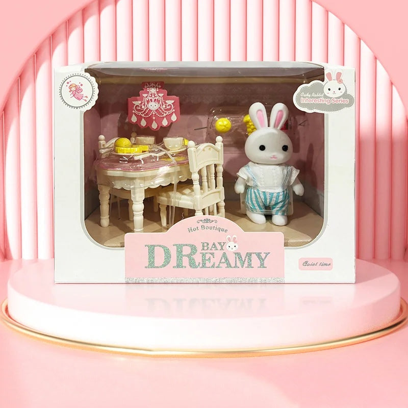 Little Rabbit Dresser Scene Playset – Simulation Modelling Toy Multi Small Table