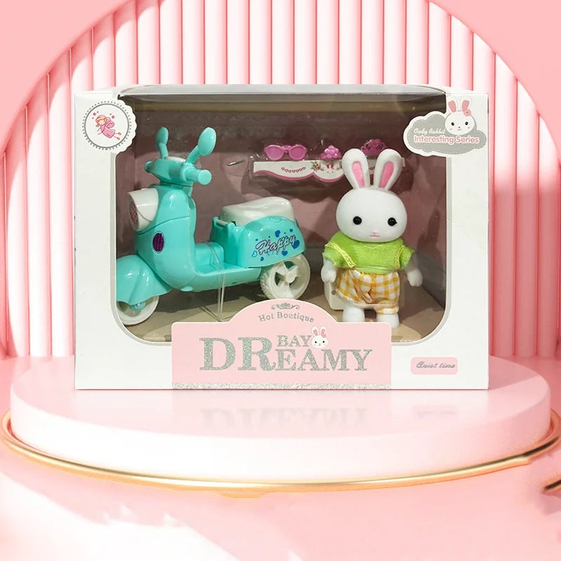 Little Rabbit Dresser Scene Playset – Simulation Modelling Toy Multi Motorcycle