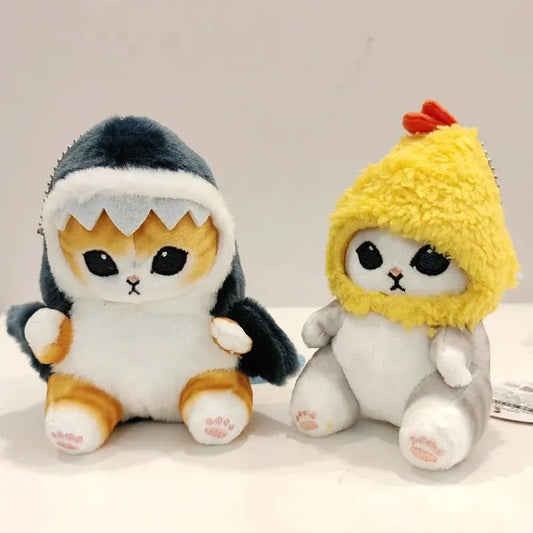 Kawaii Anime Hobby Tempura Fried Shrimp Shark Cat Plush Doll