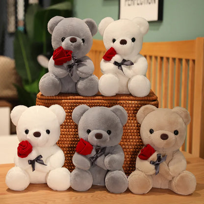 Plush Rose Teddy Bear Stuffed Toy - 45cm