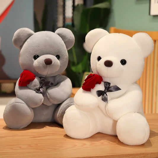 Plush Rose Teddy Bear Stuffed Toy - 45cm