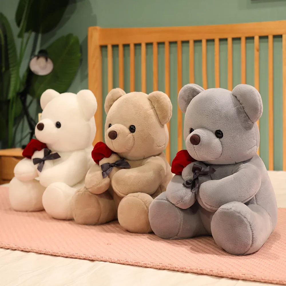 Plush Rose Teddy Bear Stuffed Toy - 45cm