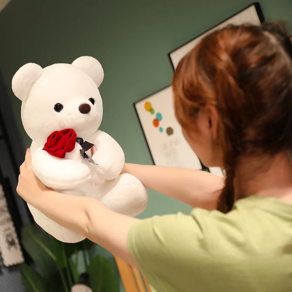 Plush Rose Teddy Bear Stuffed Toy - 45cm