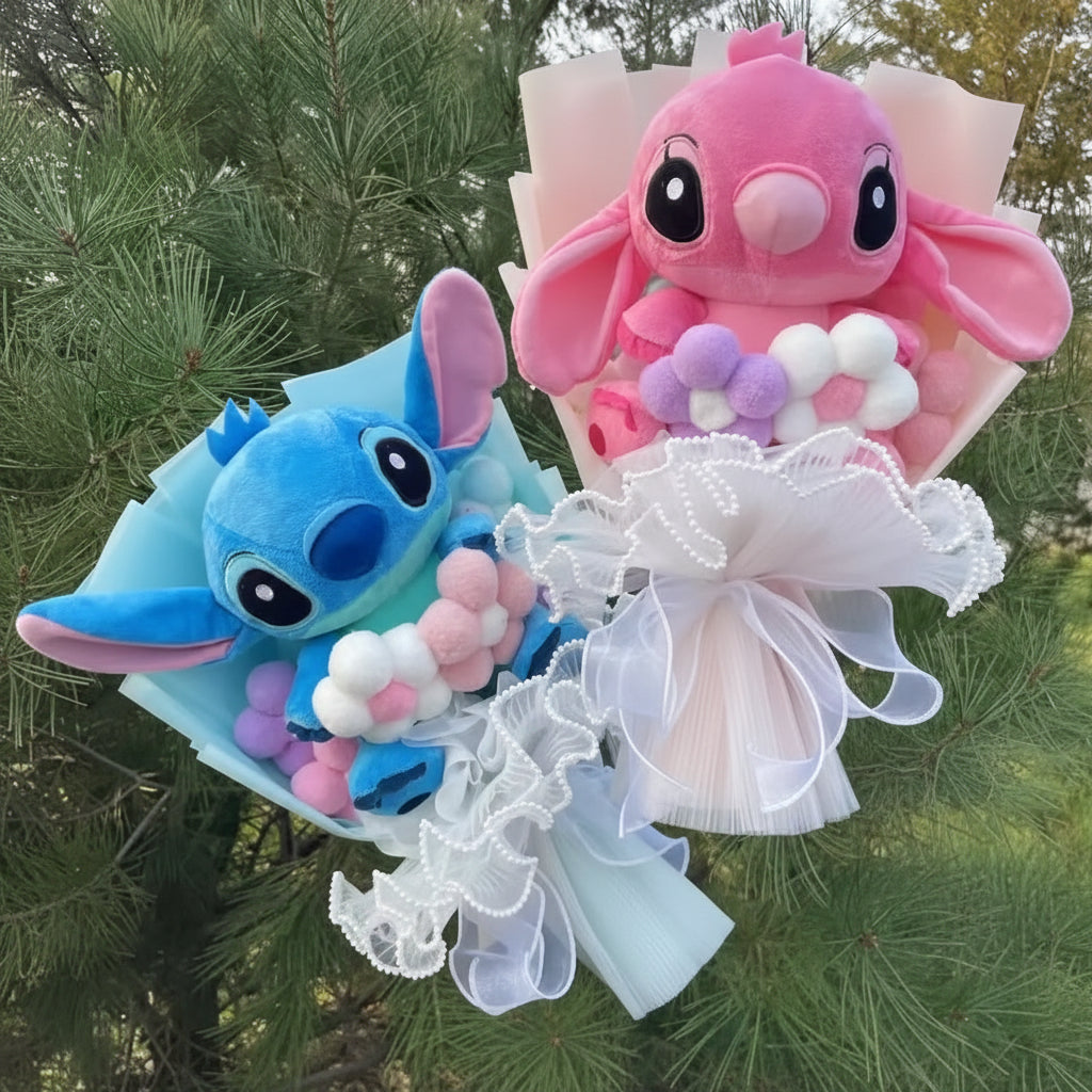 Plush Stitch Flower Bouquet | Cute Plush Gift Bouquet • Valentines Gift (35cm)