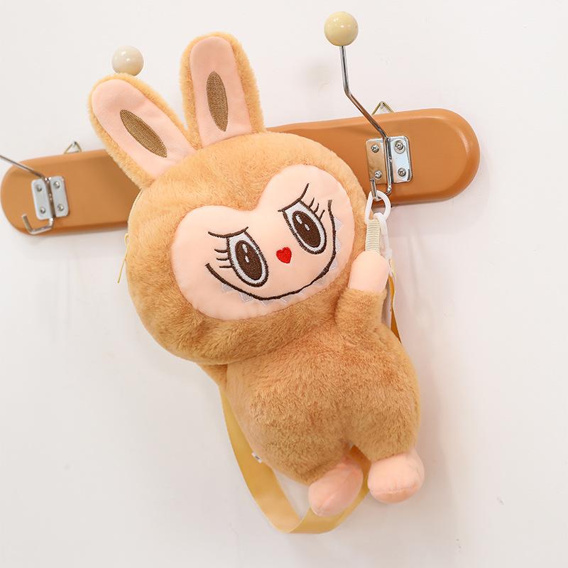 Labubu Party Rag Doll Bag Soft Girl Daily Versatile Messenger Bag Plush Rabbit Doll Bag