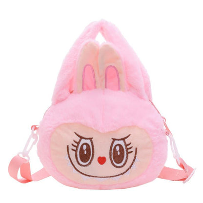 Labubu Party Rag Doll Bag Soft Girl Daily Versatile Messenger Bag Plush Rabbit Doll Bag
