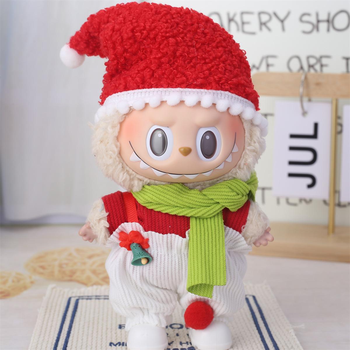Labubu Accessories Clothes Suitable For V1 V2 V3 Labubu Christmas Deer Set Labubu Red Clothing Christmas Fashion Gift