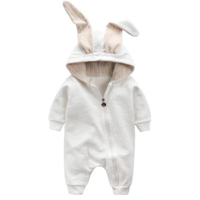 Baby Rabbit Ear Hooded Jumpsuit (6m-18m)