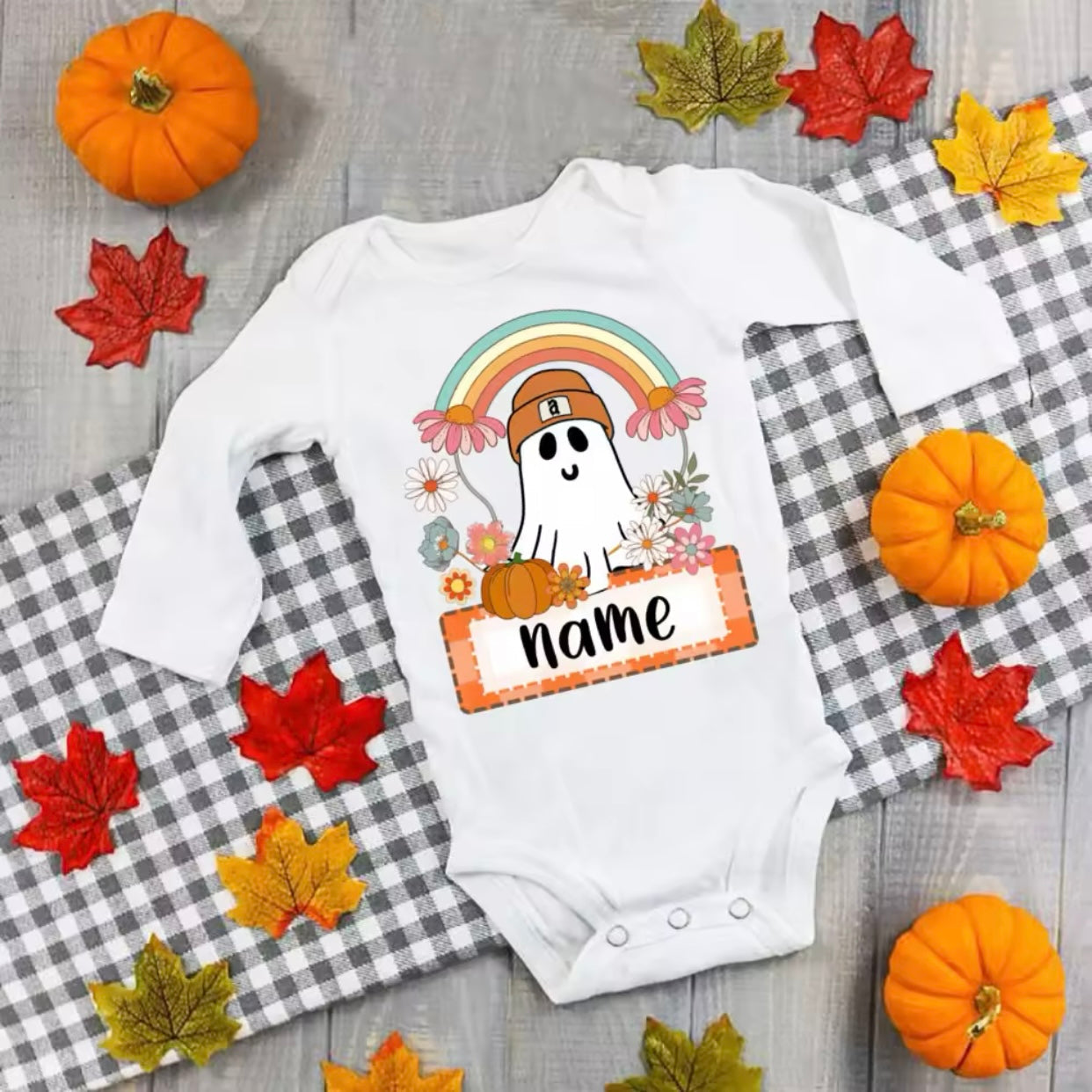 Baby Custom Halloween Bodysuit Personalised (Age 3M-24M)