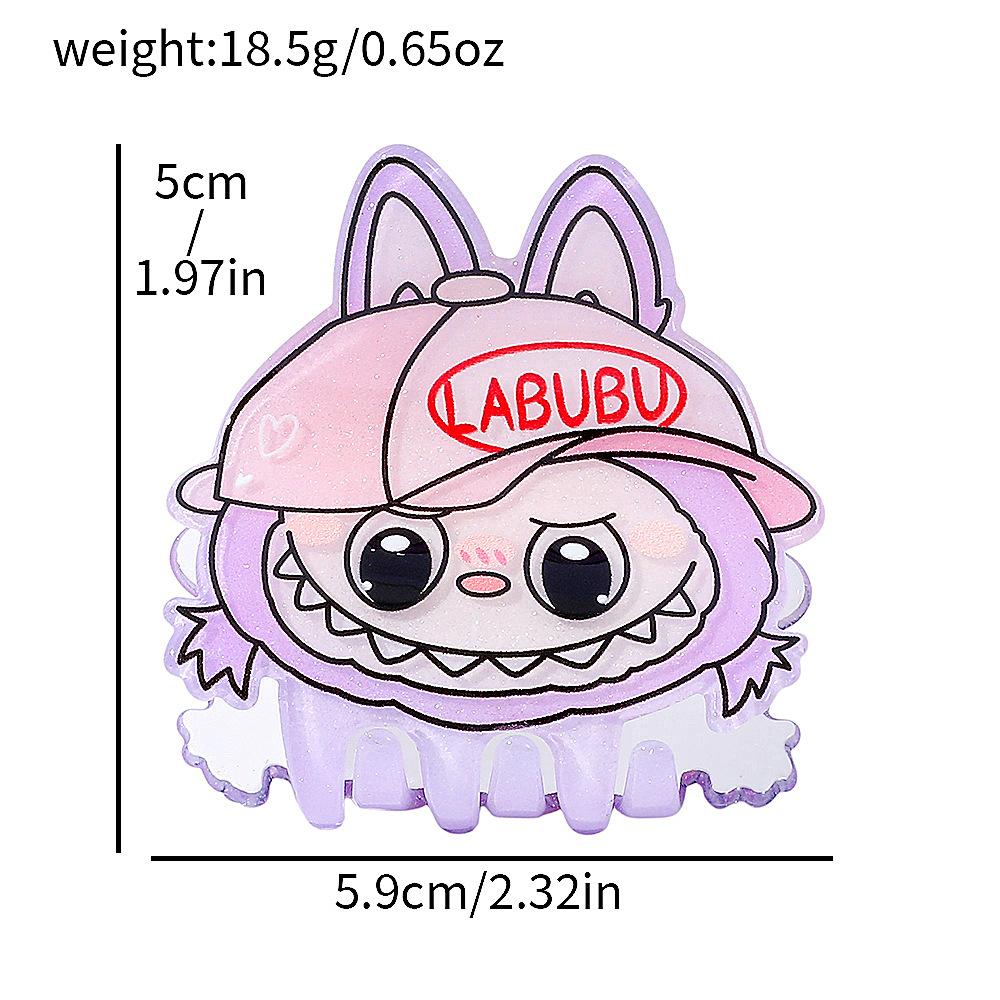 Labubu Acrylic Hair Claw Clip | Cute Cartoon Claw Clamp
