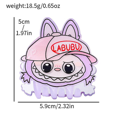 Labubu Acrylic Hair Claw Clip | Cute Cartoon Claw Clamp