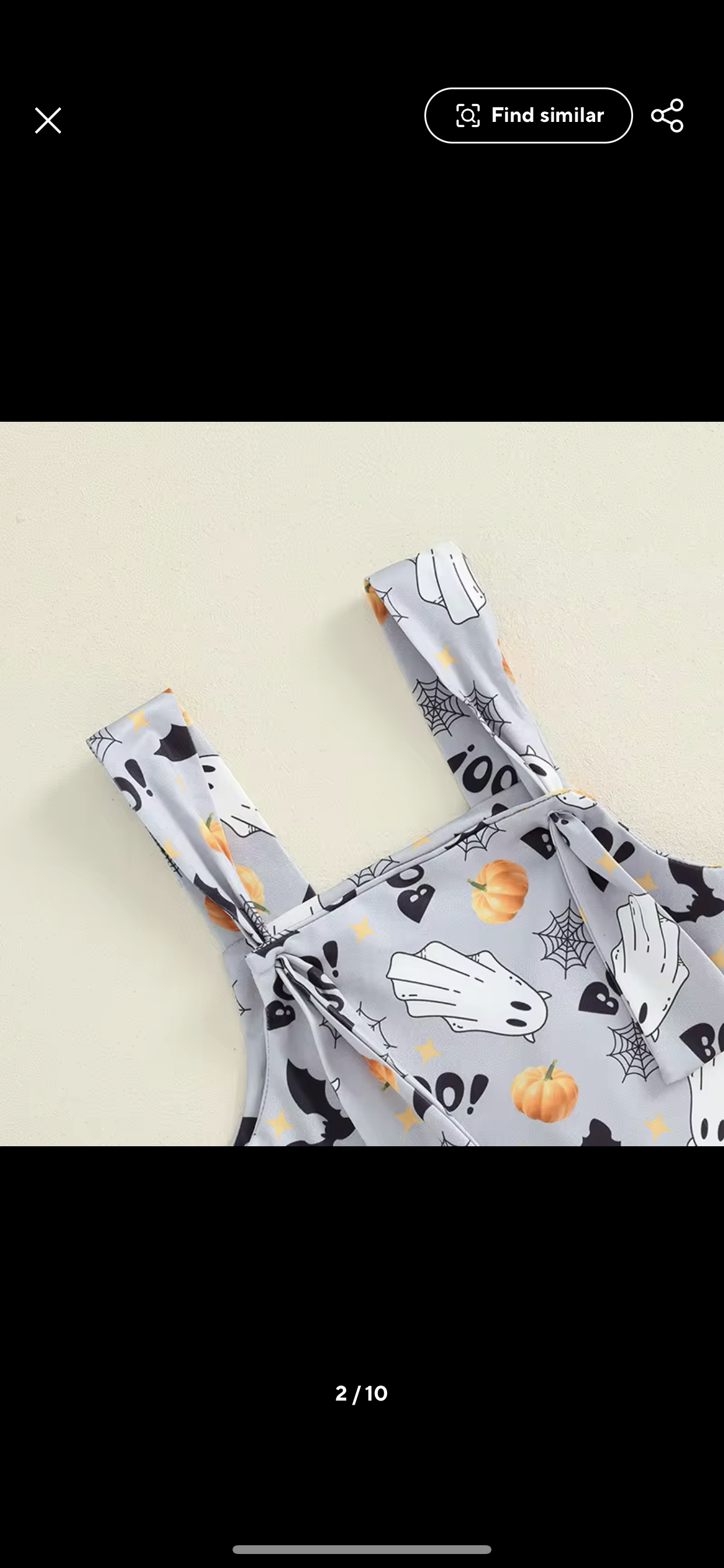 Baby Ghost Halloween Jumpsuit (Age 3M-18M)
