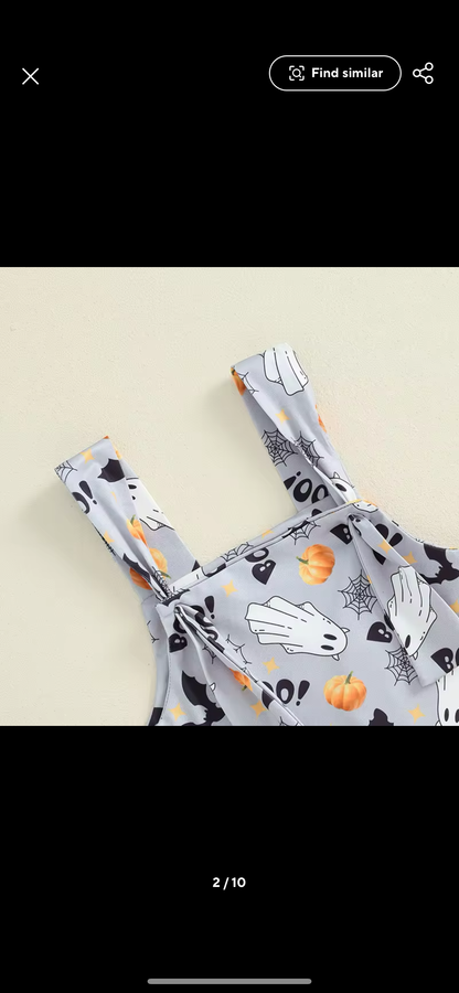 Baby Ghost Halloween Jumpsuit (Age 3M-18M)