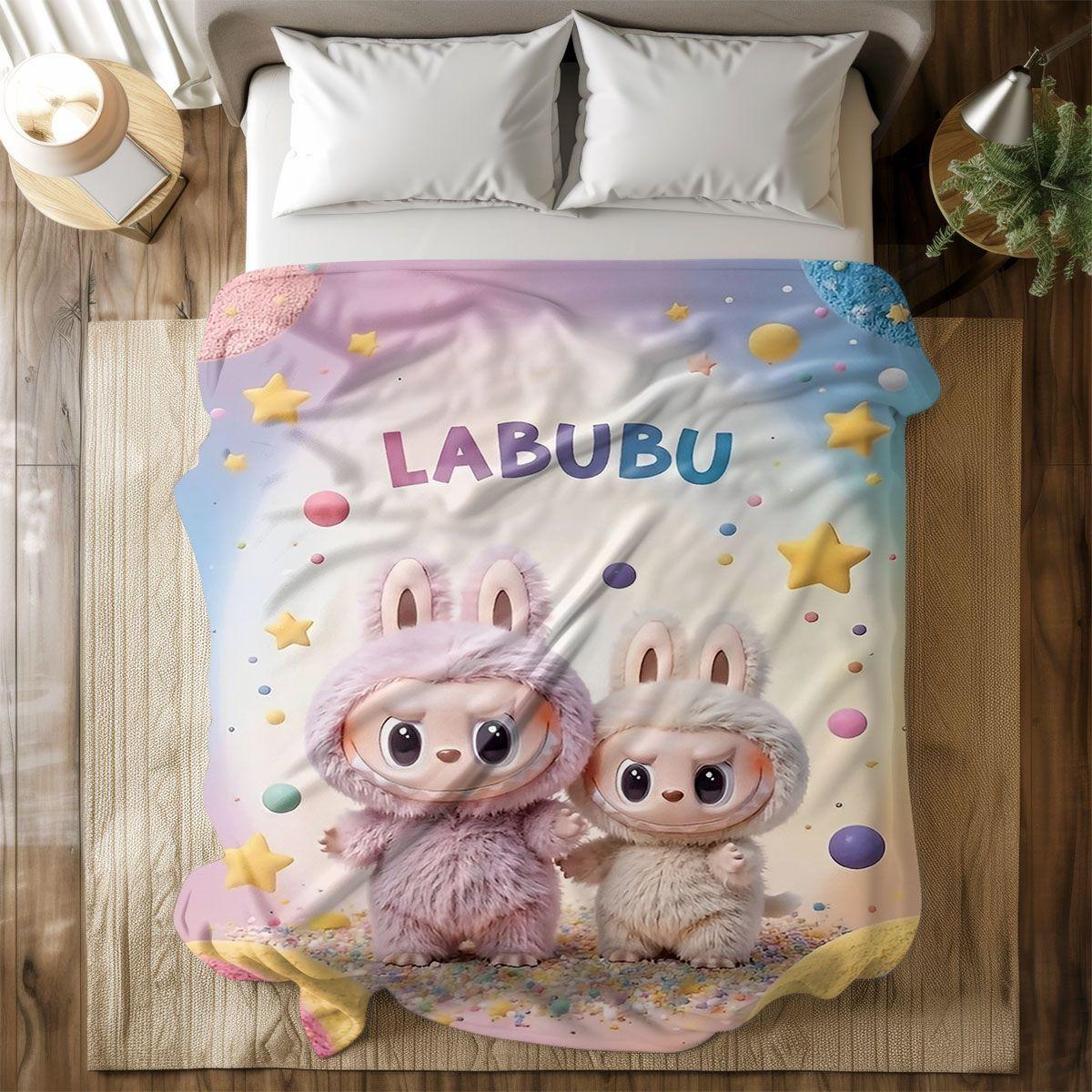 Labubu Flannel Blanket â€“ Cozy All-season Nap Throw | Soft Plushie Pairing