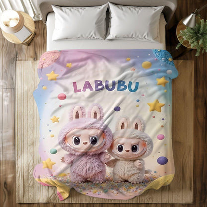 Labubu Flannel Blanket â€“ Cozy All-season Nap Throw | Soft Plushie Pairing