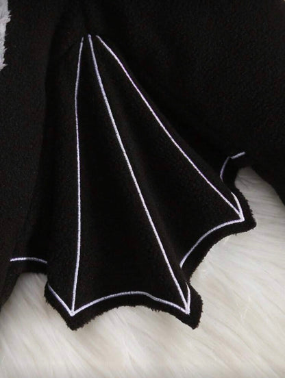 Bat Embroidery Halloween Baby Romper Set â€“ Thickened Long Sleeve Bodysuit with 3D Ear Hat | Age 6M - 3 YRS