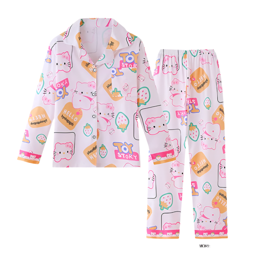 Girls/Boys Kuromi Pattern Pyjamas, (Age 5-11 YRS) D-KT Set