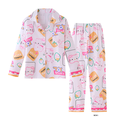 Girls/Boys Kuromi Pattern Pyjamas, (Age 5-11 YRS) D-KT Set