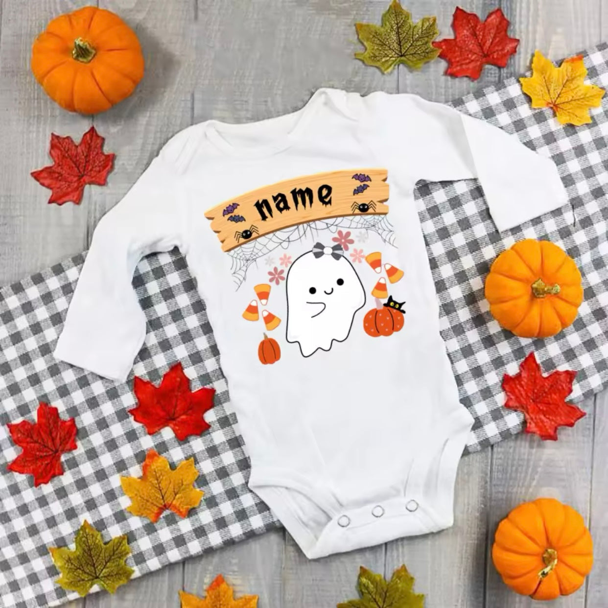 Baby Custom Halloween Bodysuit Personalised (Age 3M-24M)