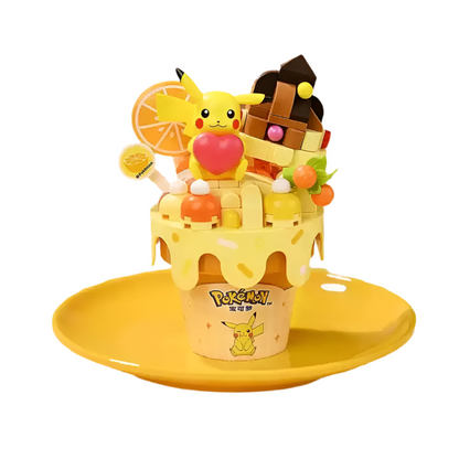 Pokémon Ice Cream Cone Building Block Toys Pikachu Jigglypuff Eevee A