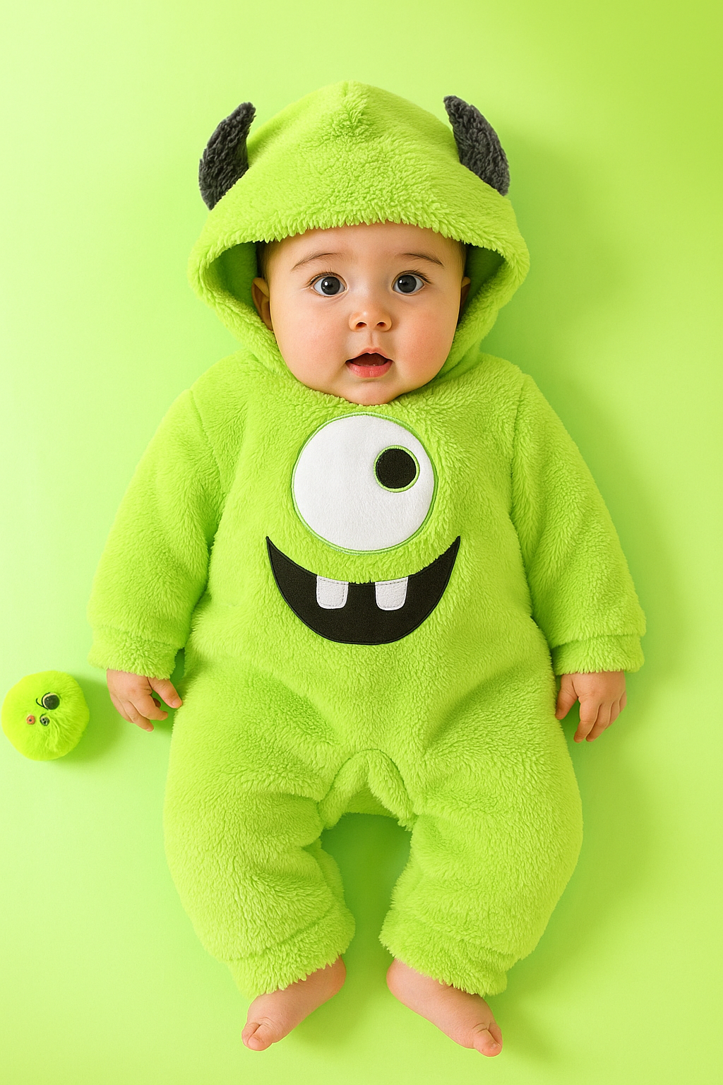 Baby Boy Monster INC Hooded Plush Jumpsuit (Age 6M-3 YRS)