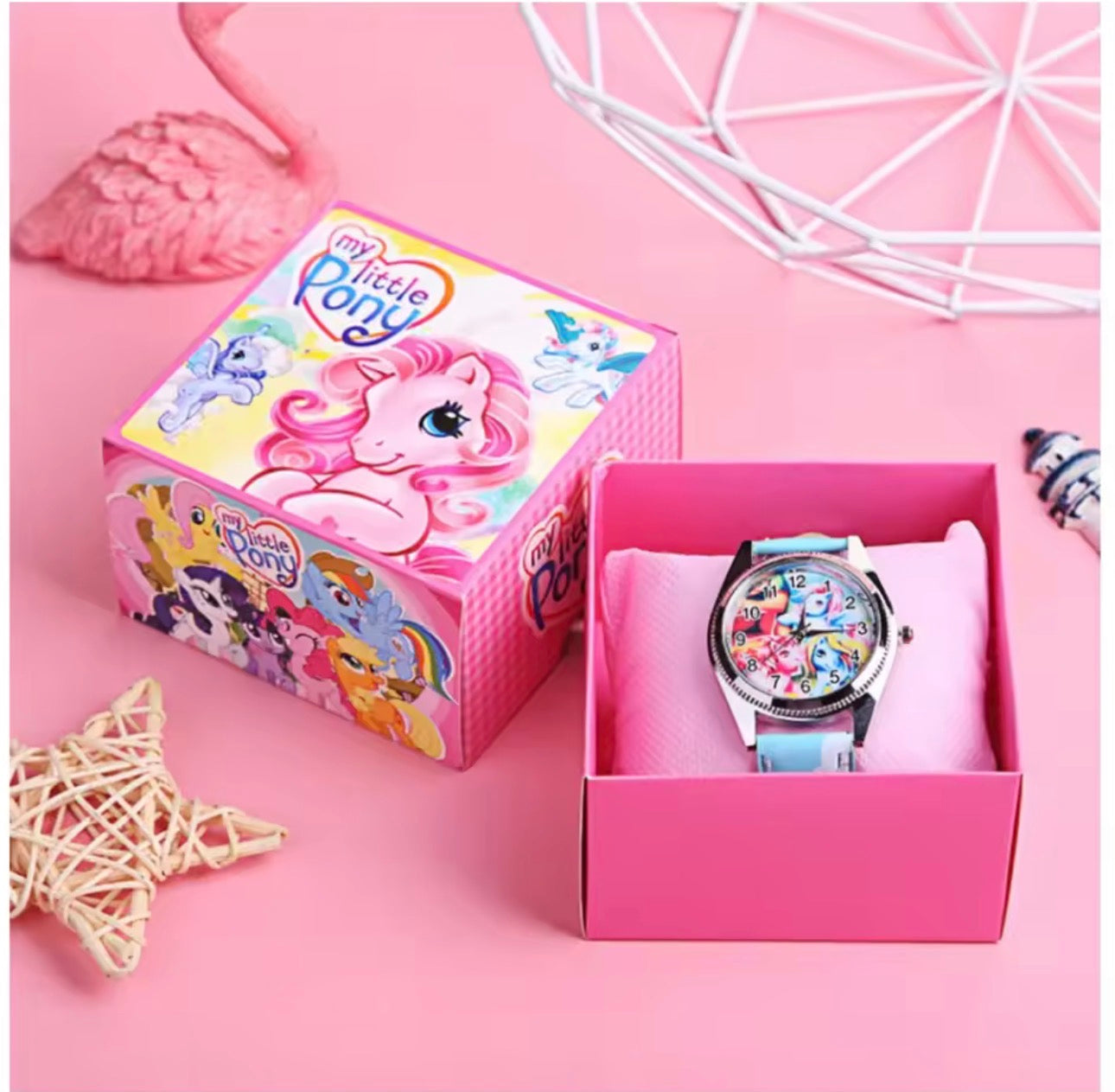 Children’s Character Watch & Gift Box Set – Disney, Marvel, Hello Kitty, LOL Surprise | Assorted Styles | Ages 3+ Multi My Little Pony