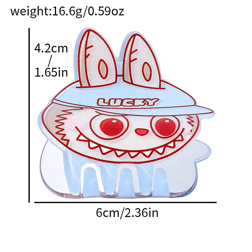 Labubu Acrylic Hair Claw Clip | Cute Cartoon Claw Clamp