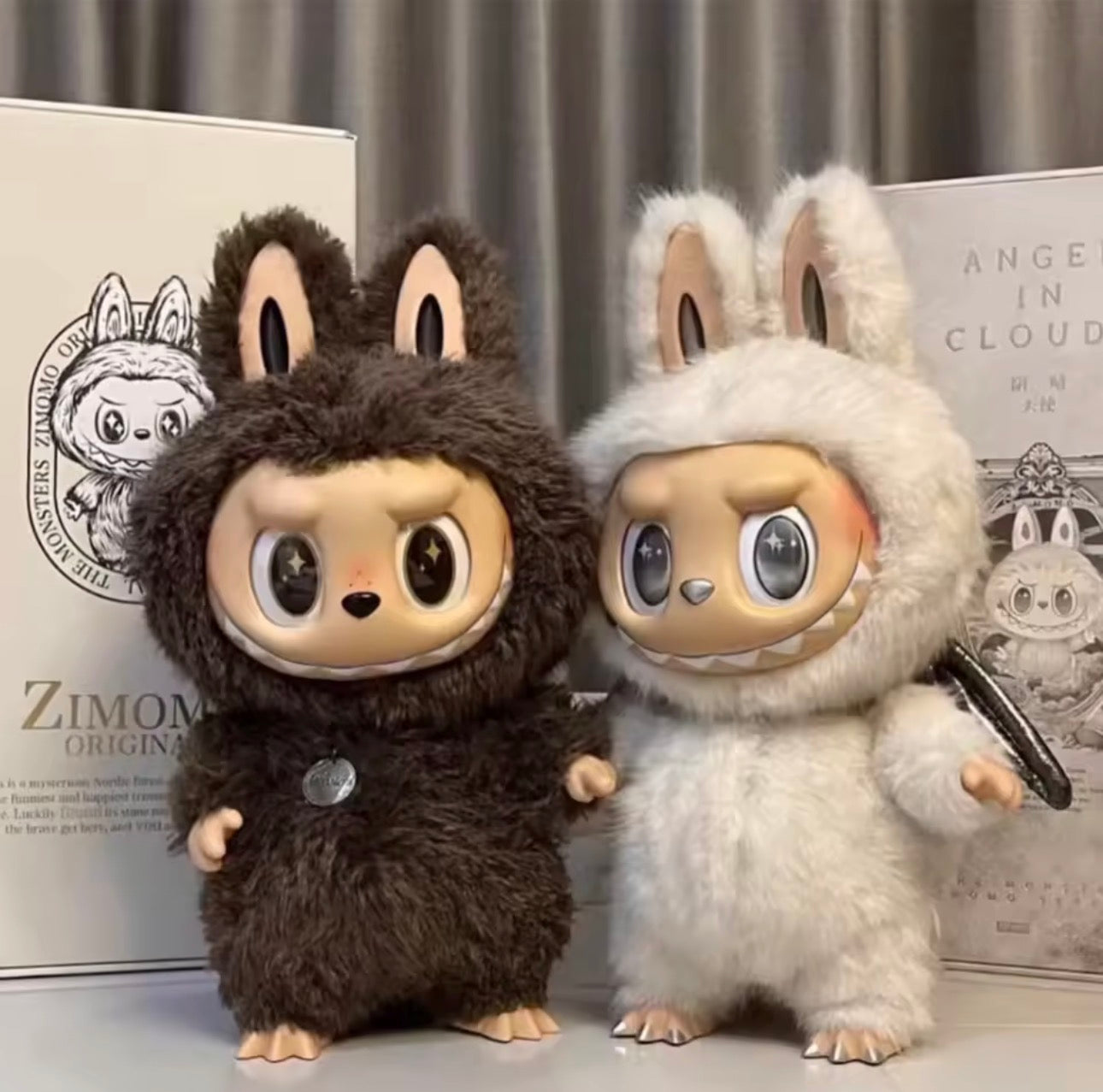 The Monsters Large Labubu Zimomo Angel in Clouds Vinyl Face Doll â€“ 58cm Designer Collectible