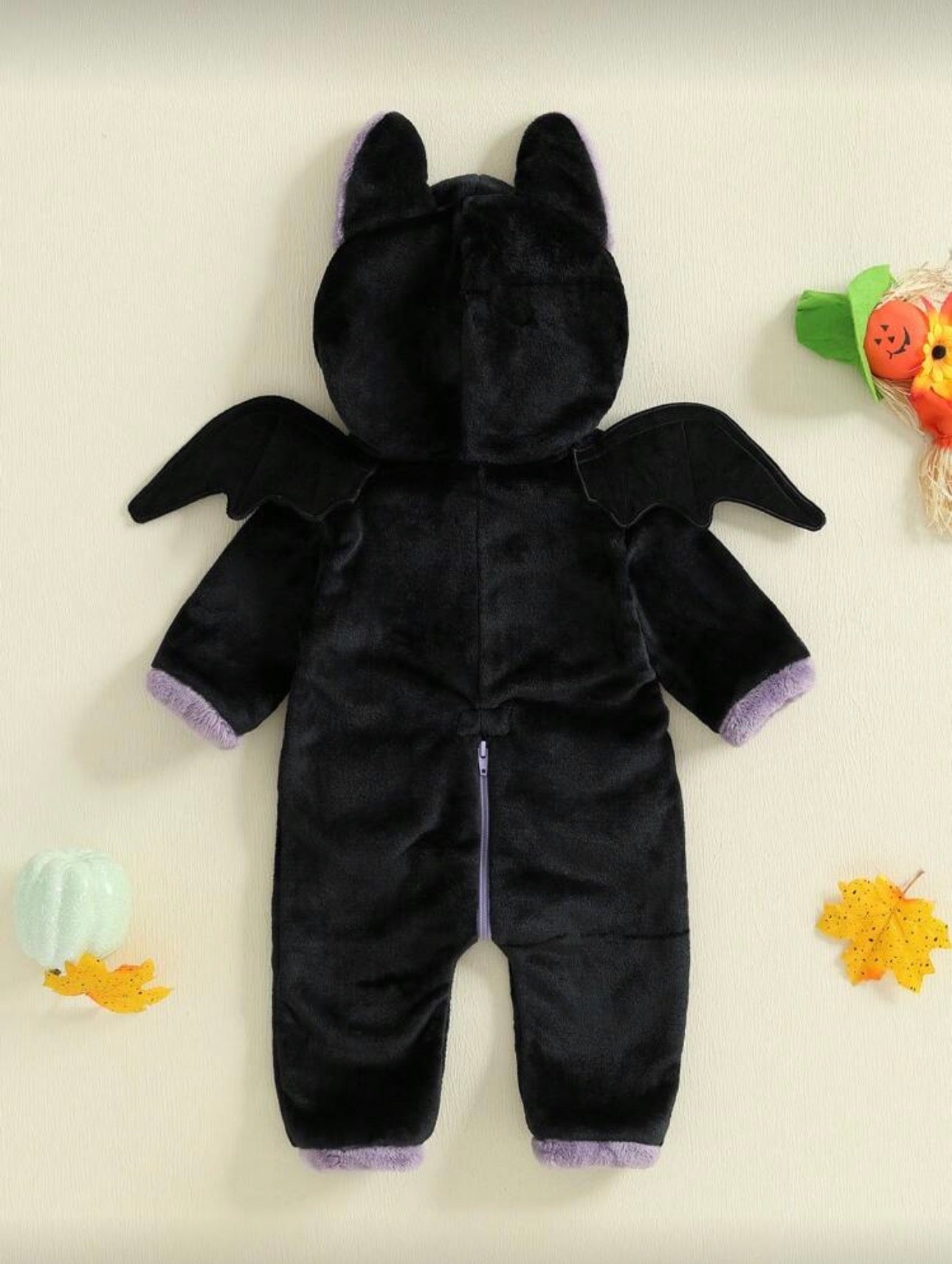 Toddler & Baby Black Cat Costume â€“ Hooded Halloween Jumpsuit with Wings (Age 3M-3 YRS)
