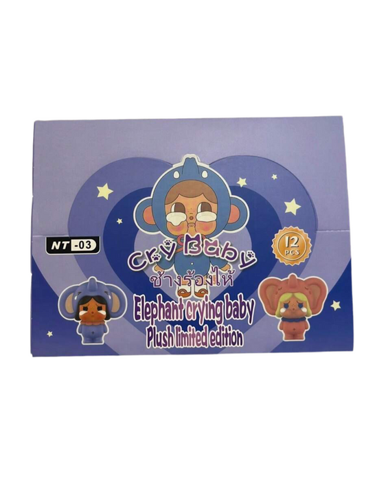 Cry Baby Elephant Crying Baby Plush Limited Edition Multicolor 12 Pcs Per Box