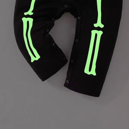 Baby Glow In The Dark Halloween Skeleton Costume (Age Newborn - 18N)