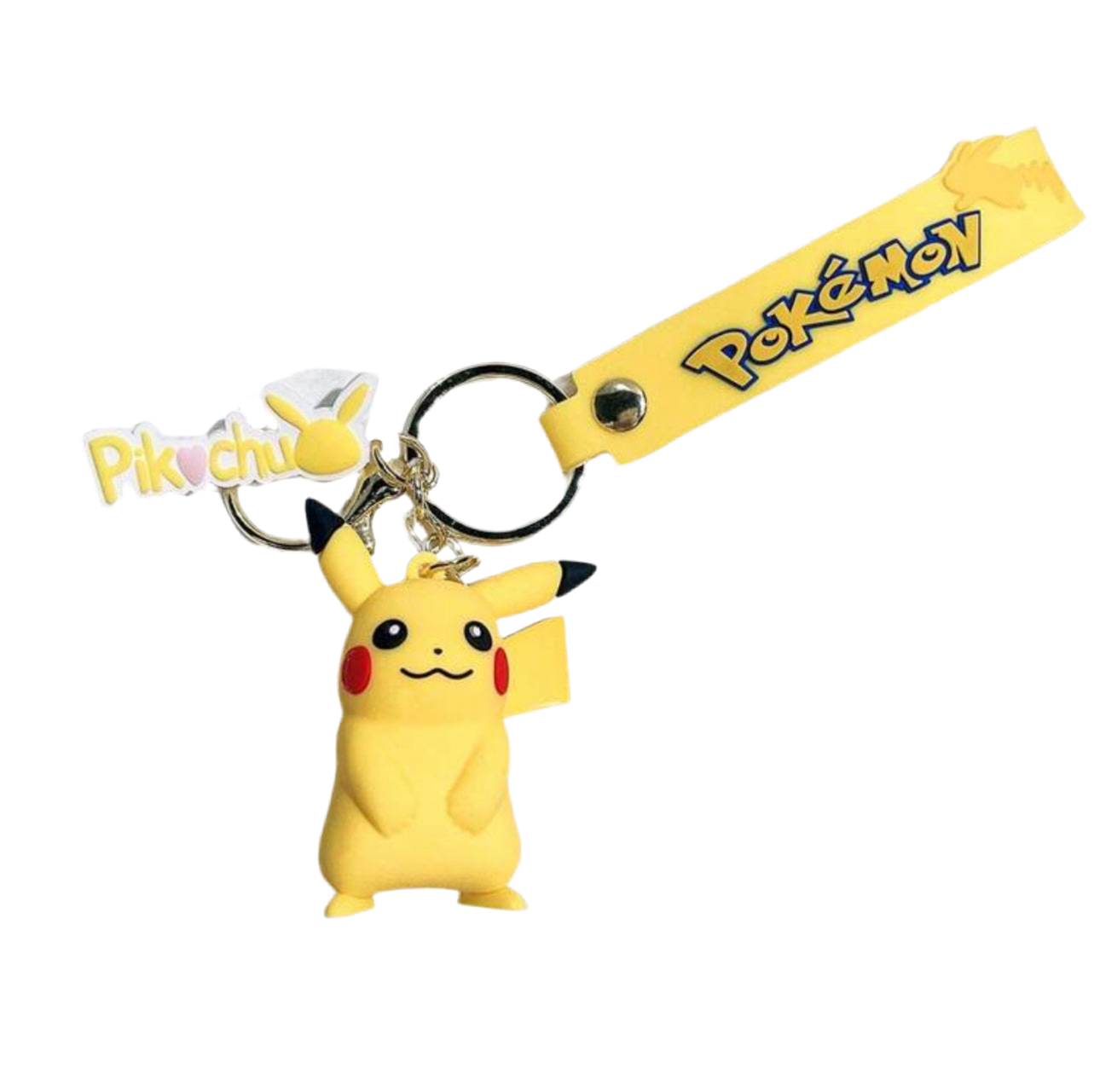 Pokémon Keychain Featuring Pikachu and Bulbasaur Figures Multicolor A