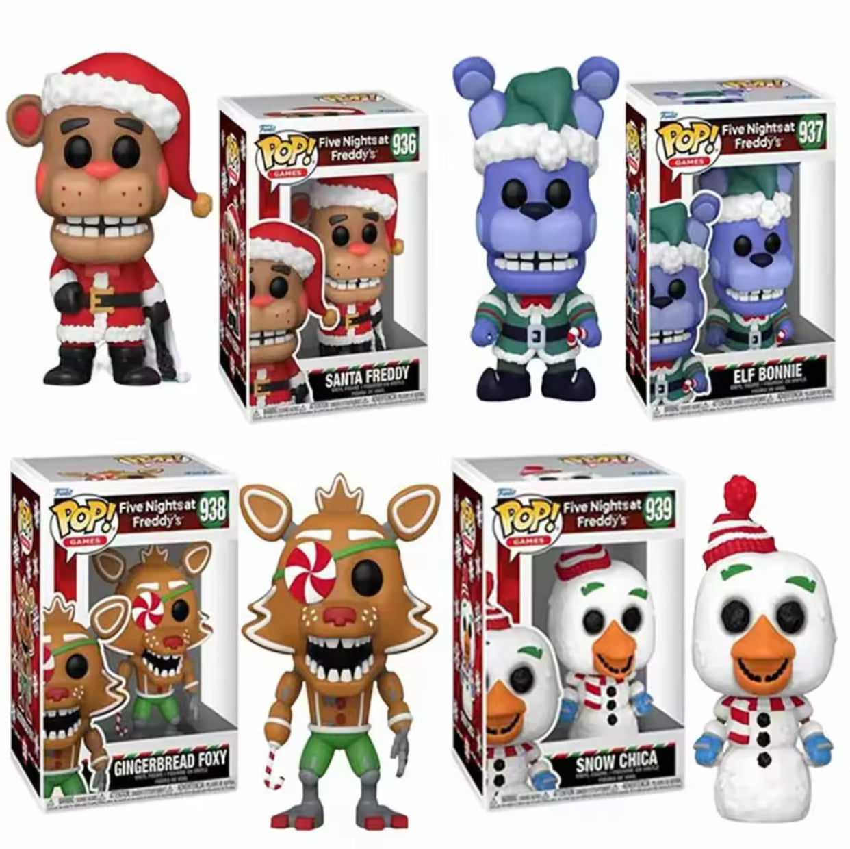 Five Nights At Freddy’s Christmas Figurines - 10cm