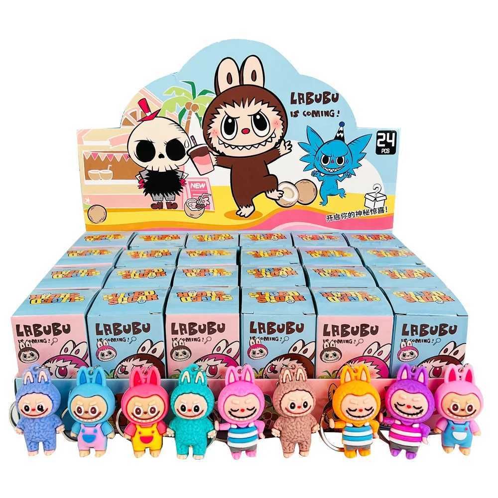 Labubu The Monsters Blind Box Keychain Set – 24-Piece PVC Figure Dolls 24 Pack